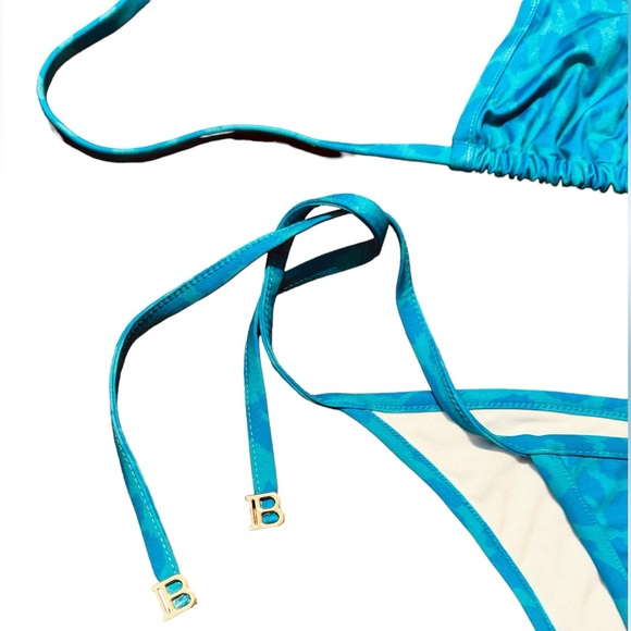 Balmain***Blue Azure Bikini Set Swimsuit***Small $480 - Picture 7 of 10